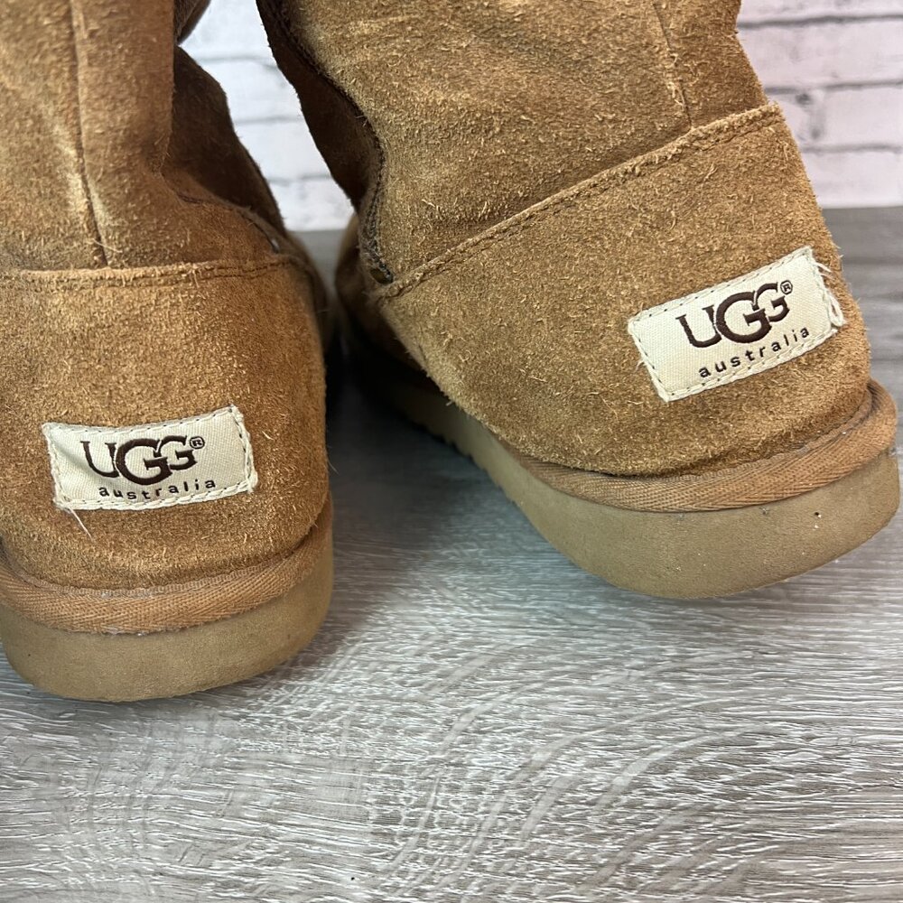 UGG 1968 Brown Retro Cargo Boots Size 5 Australia Leather Sheepskin - Picture 7 of 7